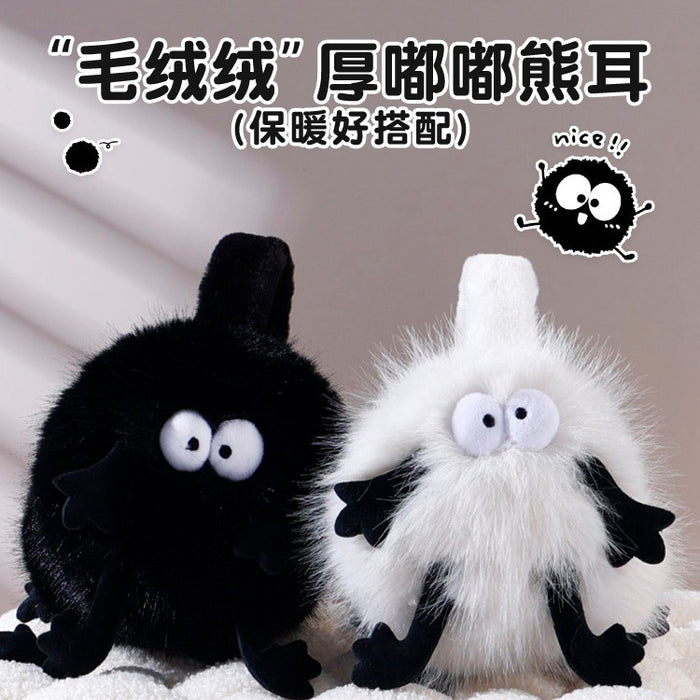 Wholesale Funny briquettes imitation rabbit fur earmuffs parent-child winter thick warm foldable cute earmuffs