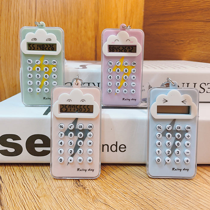 Wholesale Plastic Cartoon Lightning Calculator Keychain JDC-KC-ShuoT021