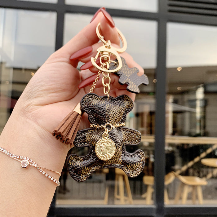 Wholesale Leather Cartoon Fur Ball Keychain (F) JDC-KC-ChengX001