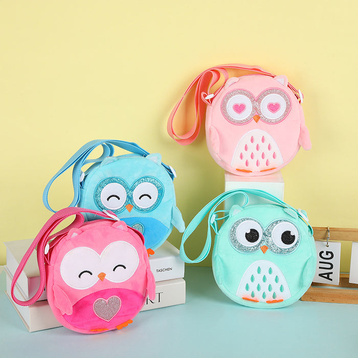 Wholesale Owl Children' s Cartoon Cute Plush Small Shoulder Bag
