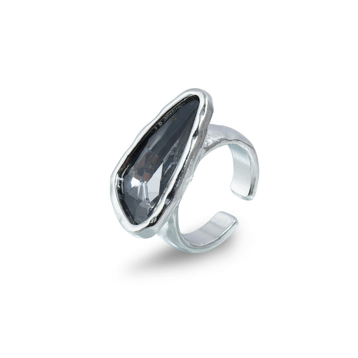 Wholesale Geometric Black Diamond Adjustable Ring