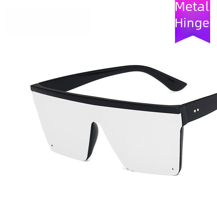 Wholesale Trendy large frame one-piece sunglasses, retro sunglasses