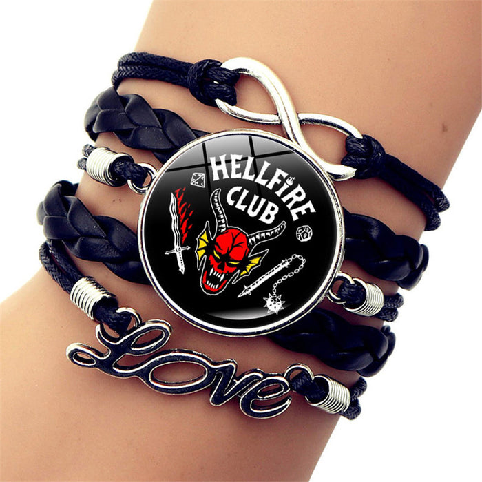Wholesale Multi-layered leather bracelets with movie themes for men and women.
