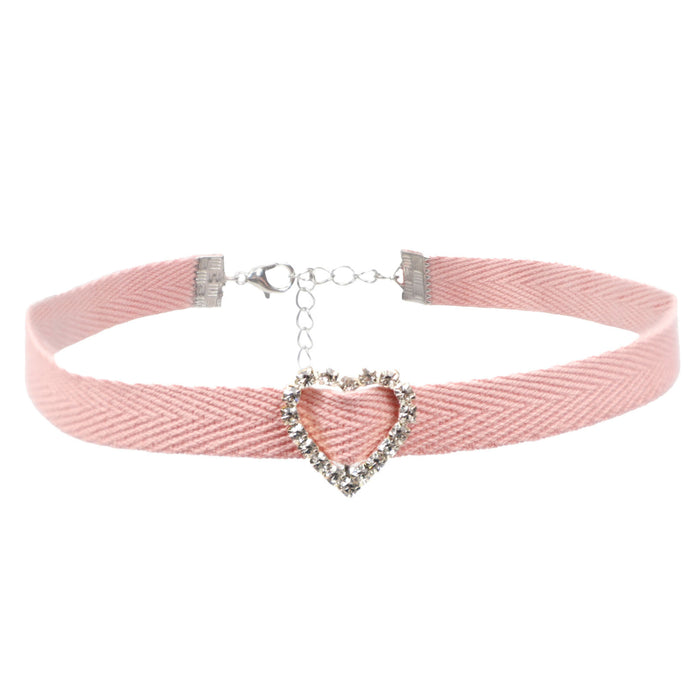 Wholesale Jewelry Pink Love Pendant Neck Chain Item Clavicle Chain Butterfly Necklace