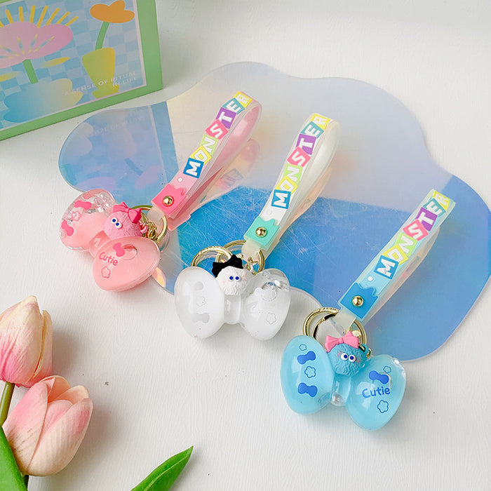 Wholesale PVC Liquid Oil Bowknot Cartoon Keychain JDC-KC-DiAJ001