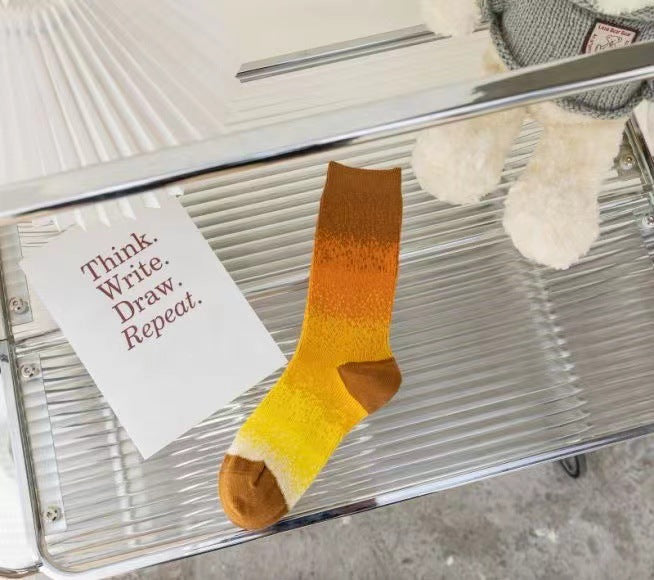 Wholesale New cotton socks with double needle center tube, fashionable trend