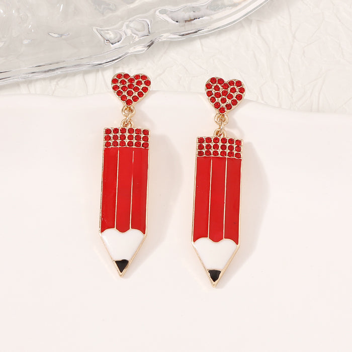 Wholesale popular pencil for learning in school season fashion trendy all-match earrings