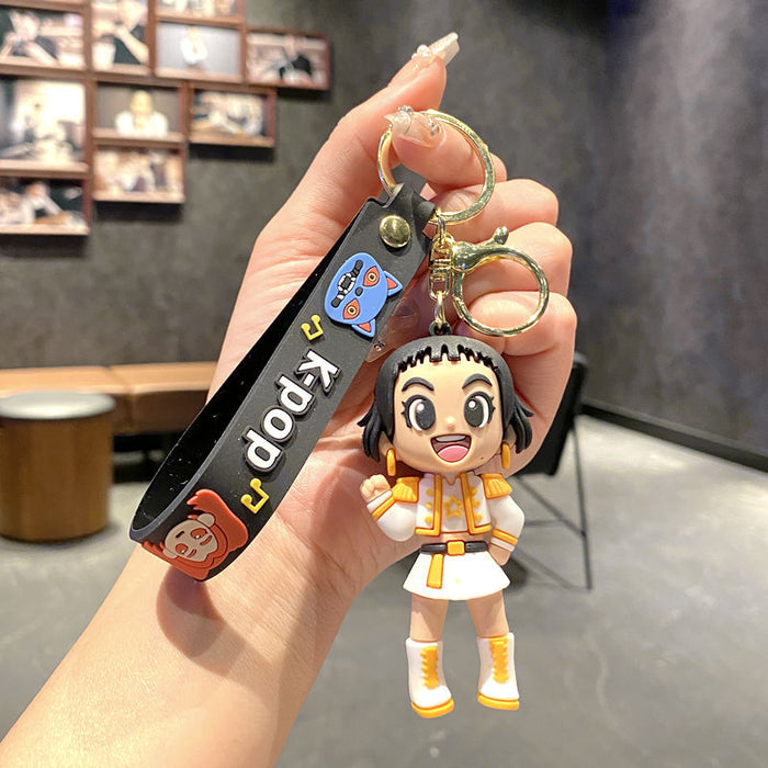 Wholesale  K-pop girl group pvc keychain Cute Keychain