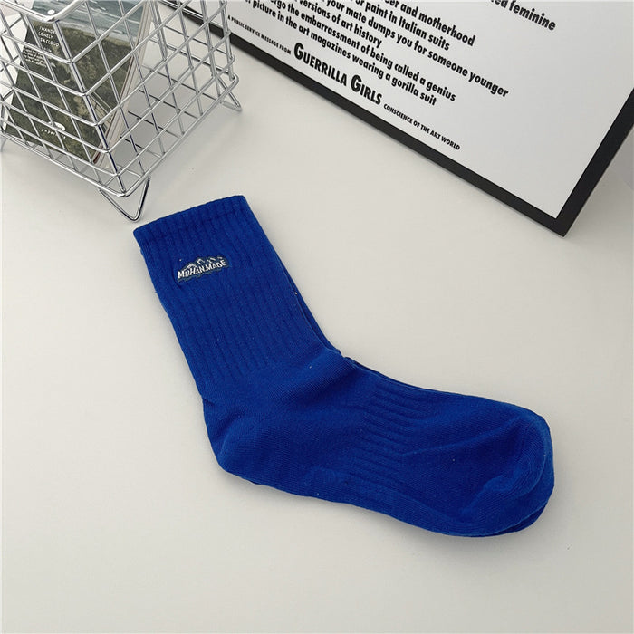 Wholesale Versatile unisex mid tube socks with thick thread mesh for couples
