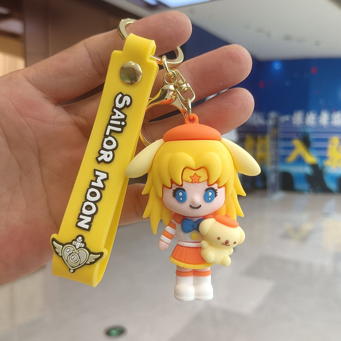 Wholesale Cartoon Silicone Doll Keychain JDC-KC-KuangK045