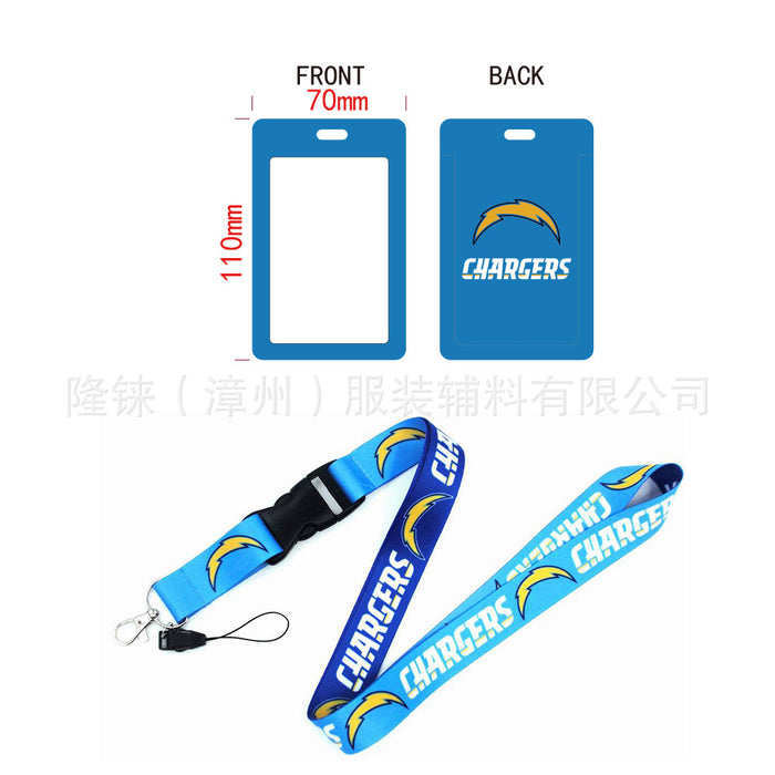 Wholesale of 10pcs/pack Rugby Card Set Polyester Hanging Cord Keychain JDC-KC-LongL001