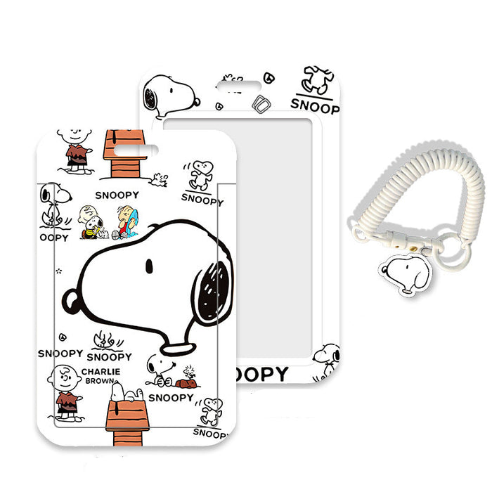 Wholesale Cute cartoon printed lanyard card holder and keychains.