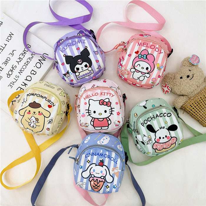 Wholesale Children's crossbody bag cartoon cute chest bag for outdoor leisure, lightweight single shoulder coin purse