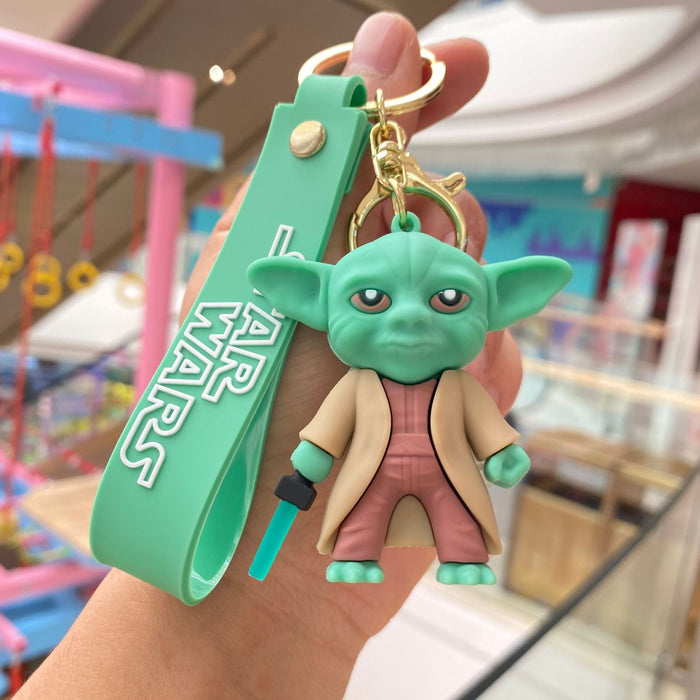 Wholesale Cartoon Doll Silicone Keychains School Bag Pendant JDC-KC-JCai083