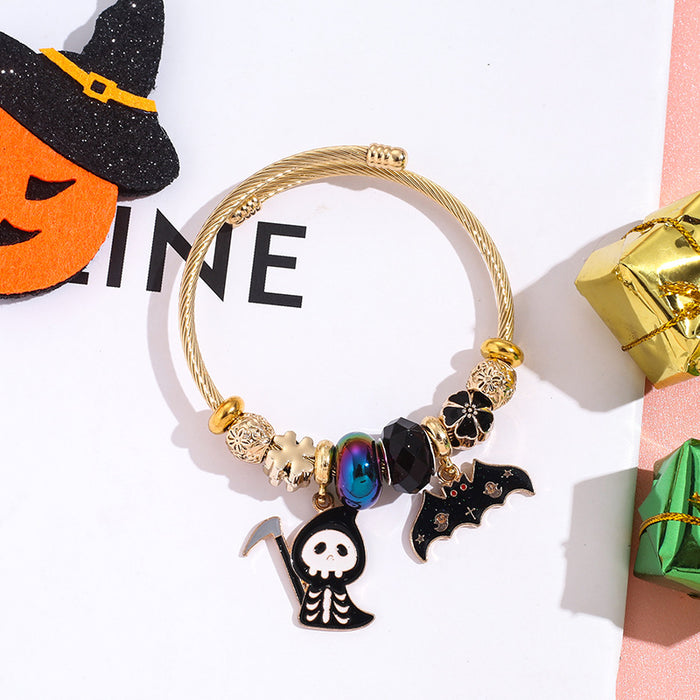 Wholesale Cartoon Stainless Steel Bracelet Magic Hat Witch Design MOQ≥2