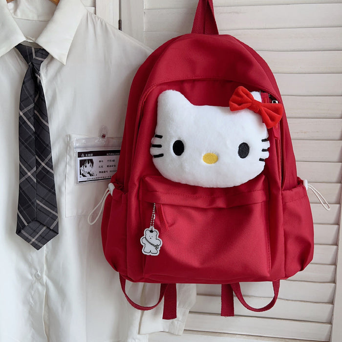 Wholesale Schoolbag Female College Students Cute Cartoon Cat High School Students Large Capacity Backpack Campus Backpack