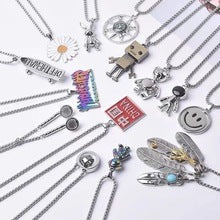 Wholesale Letter Scooter Accessories Pendant Titanium Steel Necklace JDC-NE-JuXing011