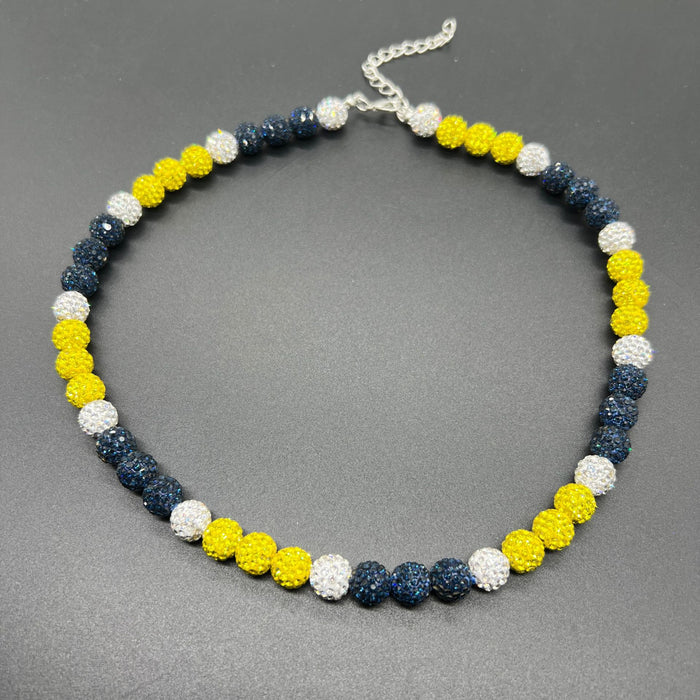 Wholesale Baseball necklace hip hop colorful diamond ball jewelry necklace