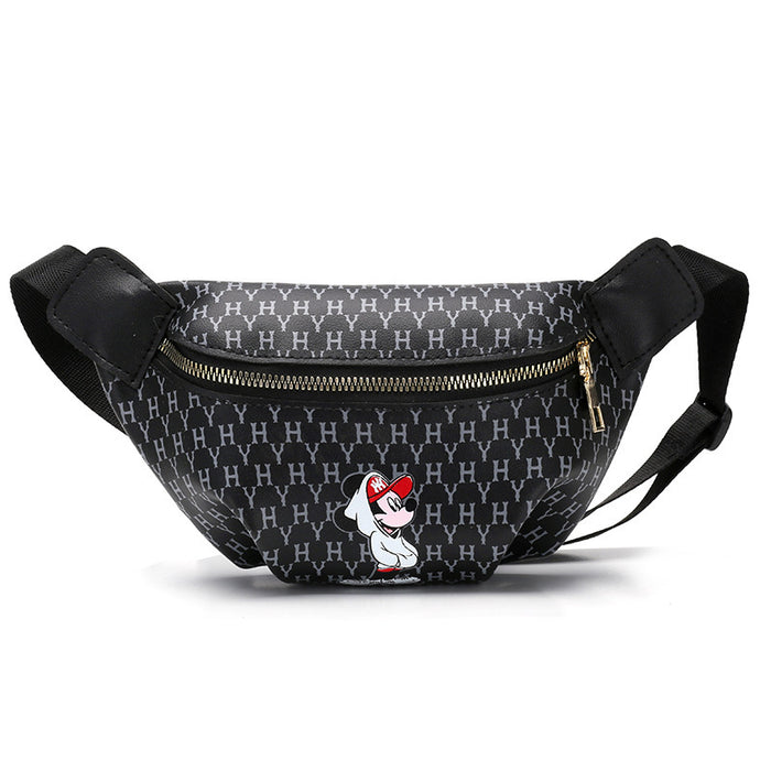 Wholesale PU Children's Chest Bag Cartoon Printed Waist Bag Crossbody Bag JDC-SD-YuanDuo005