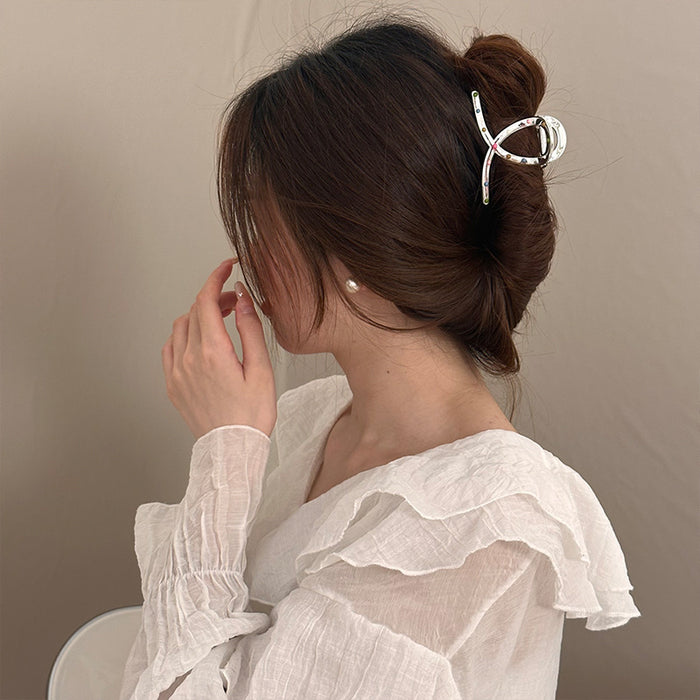 Wholesale Sweet Color Wave Dot silver Geometric Hair Clips