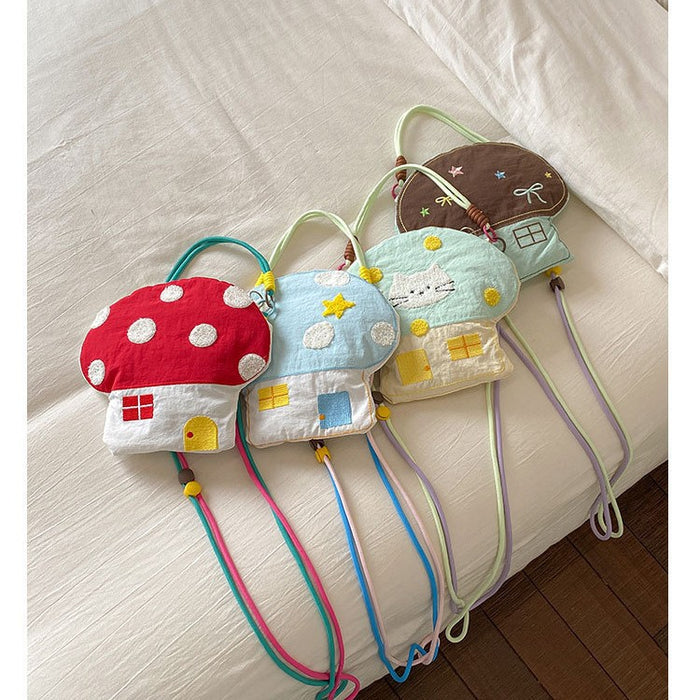 Wholesale Cute Hedgehog Embroidery Nylon Crossbody Phone Bag Shoulder Bag Fashion Accessory Gift