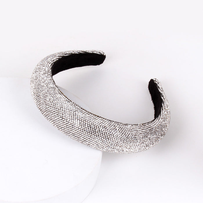 Wholesale Leopard Print Sponge Rhinestone Headband JDC-HD-Mengm004