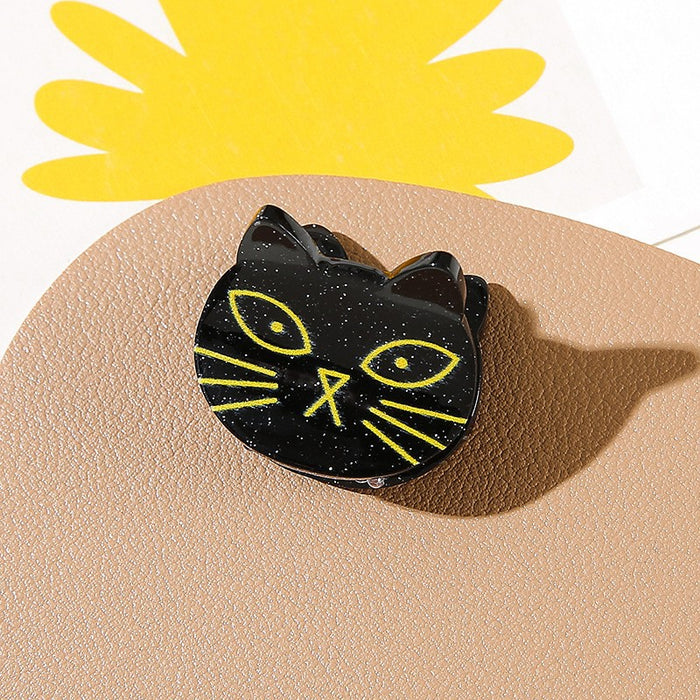 Wholesale Halloween imitation acetate  funny dark style shark clip personality creative pumpkin hairpin ghost clip