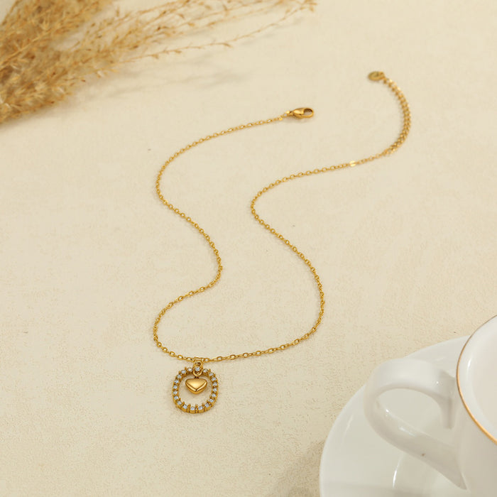 Wholesale Retro geometric stainless steel pendant necklace