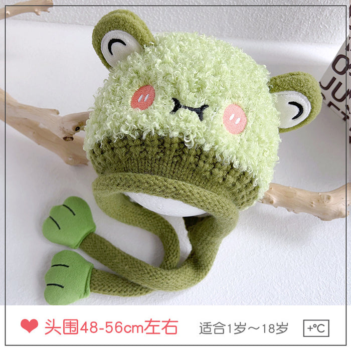 Wholesale Children' s hats and ves are integrated with cute children' s ear protection parent-child hats thickened