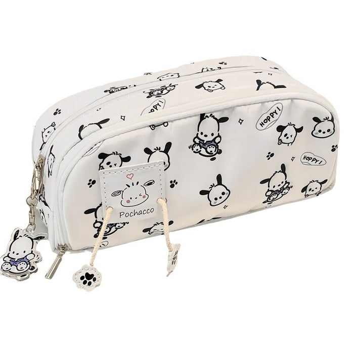 Wholesale Double Zipper Double Layer Pencil Bag