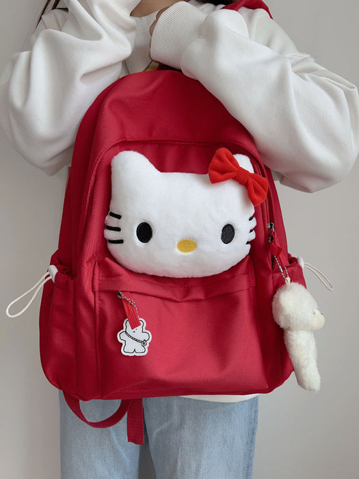 Wholesale Schoolbag Female College Students Cute Cartoon Cat High School Students Large Capacity Backpack Campus Backpack