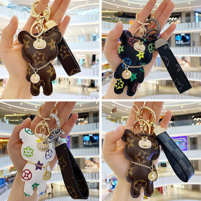 Wholesale PU Bear Keychain JDC-KC-ZhengY001