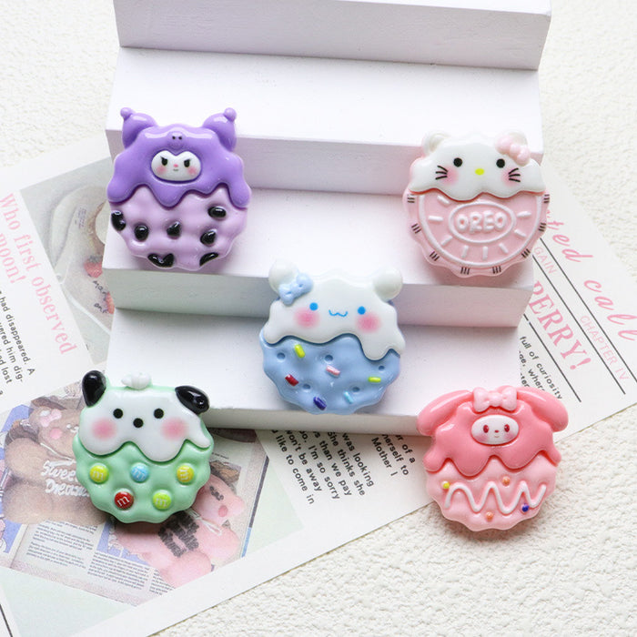 Wholesale 10PCS Cartoon Biscuit Series Resin Diy Decorative Patch Accessories JDC-FK-YaoL022