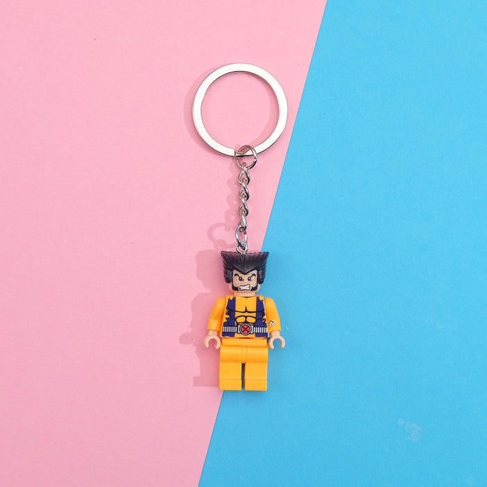 Wholesale of Cute Building Block Plastic Keychains JDC-KC-QMou022