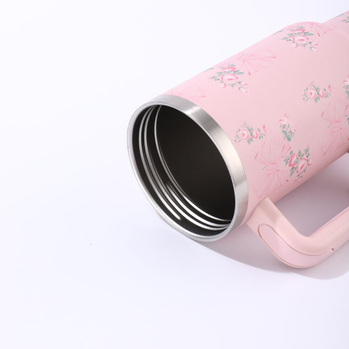 Wholesale Bow Design 40oz 304 Stainless Steel Insulated Car Cup with Handle MOQ≥2
