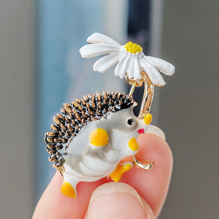 Wholesale Painted oil drop oil painted  animal badge pin clothing brooch