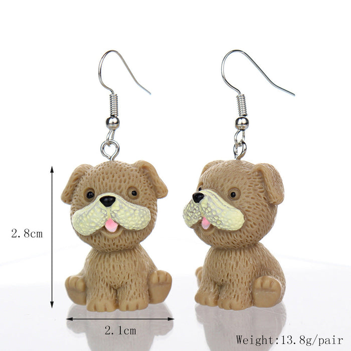 Wholesale 3D Cartoon Dog Earrings JDC-NS-NiQing011