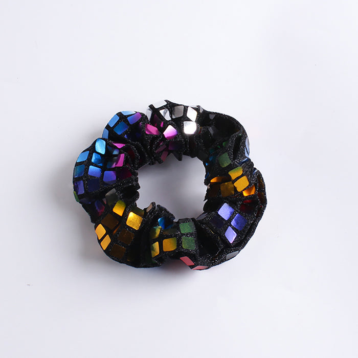 Wholesale square large intestine hair ring high elastic fabric hair rope hair accessories