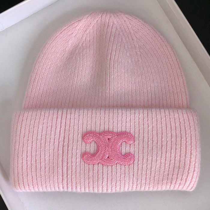 Wholesale Rabbit hair knitted hat, women's versatile woolen hat, winter warm and cold hat