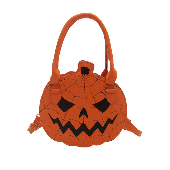 Wholesale PU Small Pumpkin Crossbody Bag Chic Black Pink Colorblock  Retro Women S Shoulder Purse