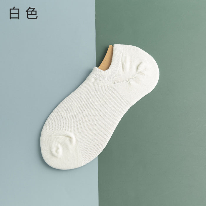 Wholesale Ship Socks Thin Short Socks Anti slip Shallow Mouth Invisible Socks Breathable Pure Cotton Mesh Socks