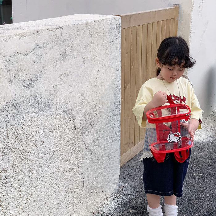 Wholesale Transparent backpack cartoon anime handheld for kindergarten babies