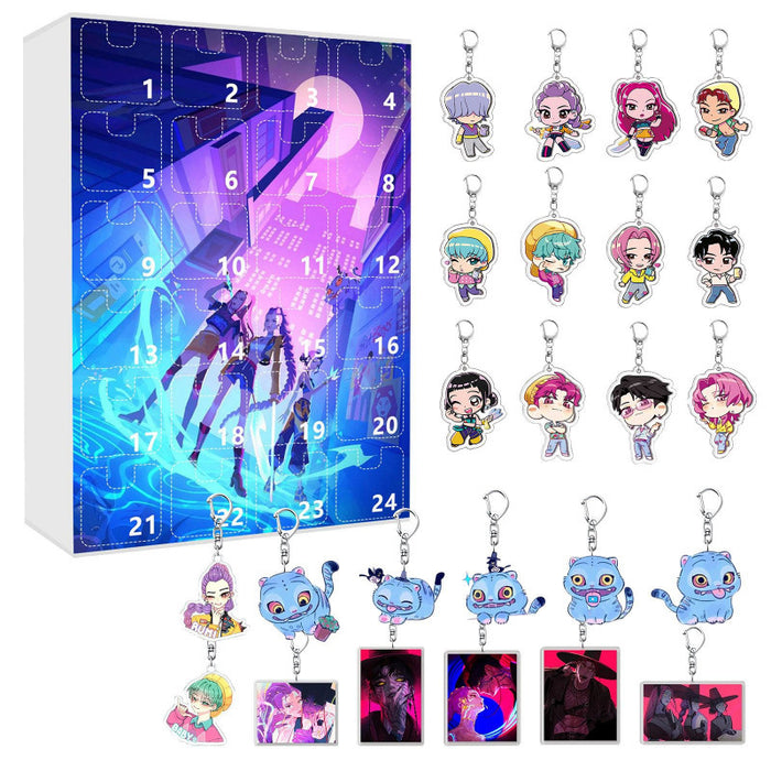 Wholesale KPOP Christmas Countdown Calendar Blind Box Backpack Keychain Acrylic Ornament Gift Box