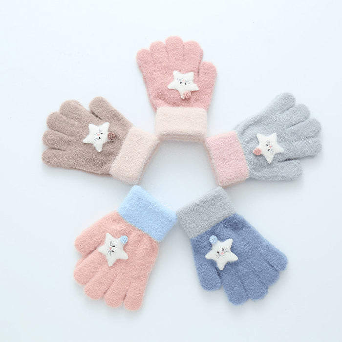 Wholesale Gloves Knitted Cartoon Cute Jacquard Candy Color JDC-GS-shunh002