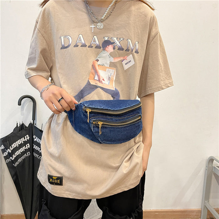 Wholesale Denim Shoulder Messenger Bag JDC-SD-GangL001