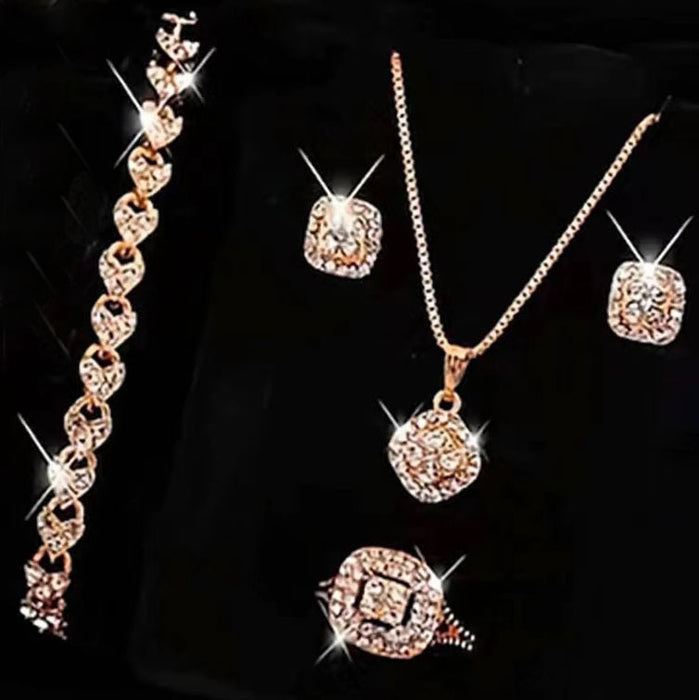 Wholesale 3pcs/ set Full-Diamond Jewelry Set