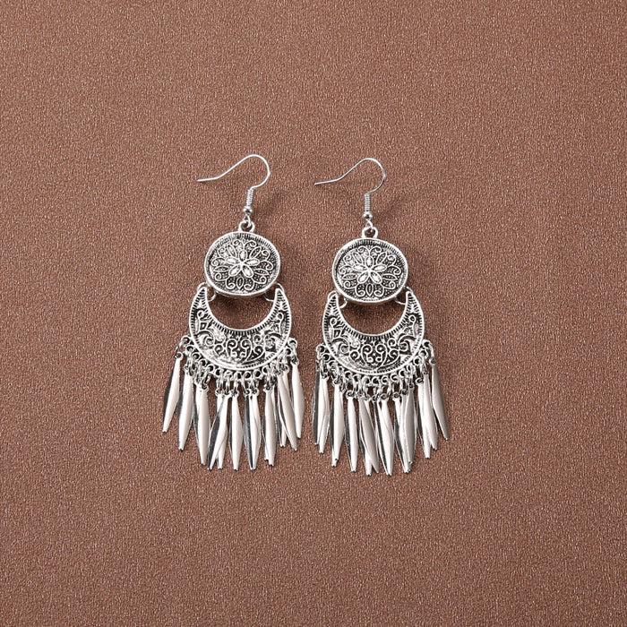 Wholesale Alloy Tassel Long Ethnic Style Earrings JDC-ES-Gumi008