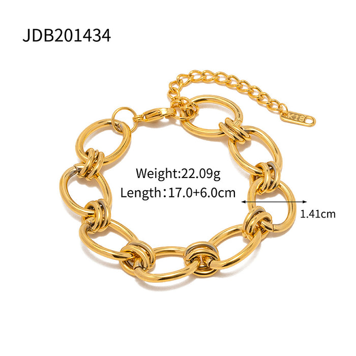 Wholesale 18K Gold Thick Chain Stainless Steel Bracelet JDC-BT-JD110