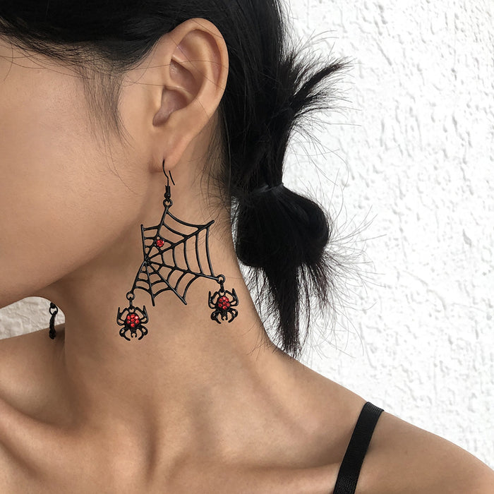 Wholesale Alloy Halloween Spider Earrings JDC-ES-QianDi003