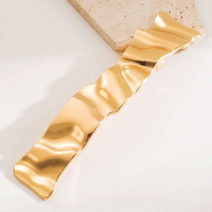 Wholesale geometric smooth metal spring clip all-match temperament hair clip